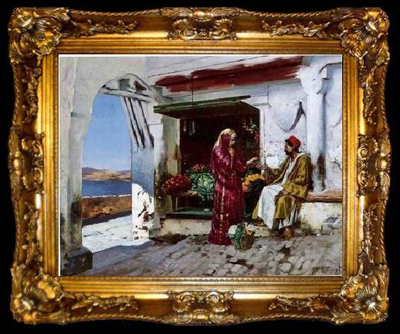 framed  unknow artist Arab or Arabic people and life. Orientalism oil paintings 136, ta009-2